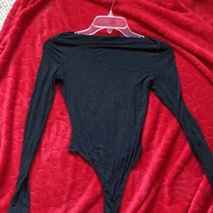 For @everybodydance Heather grey boatneck anti flirt body suit size one